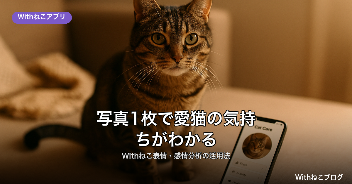 写真1枚で猫の気持ちを可視化するWithねこ表情・感情分析の使い方と判定基準。多頭飼い・シニア猫にも役立つ