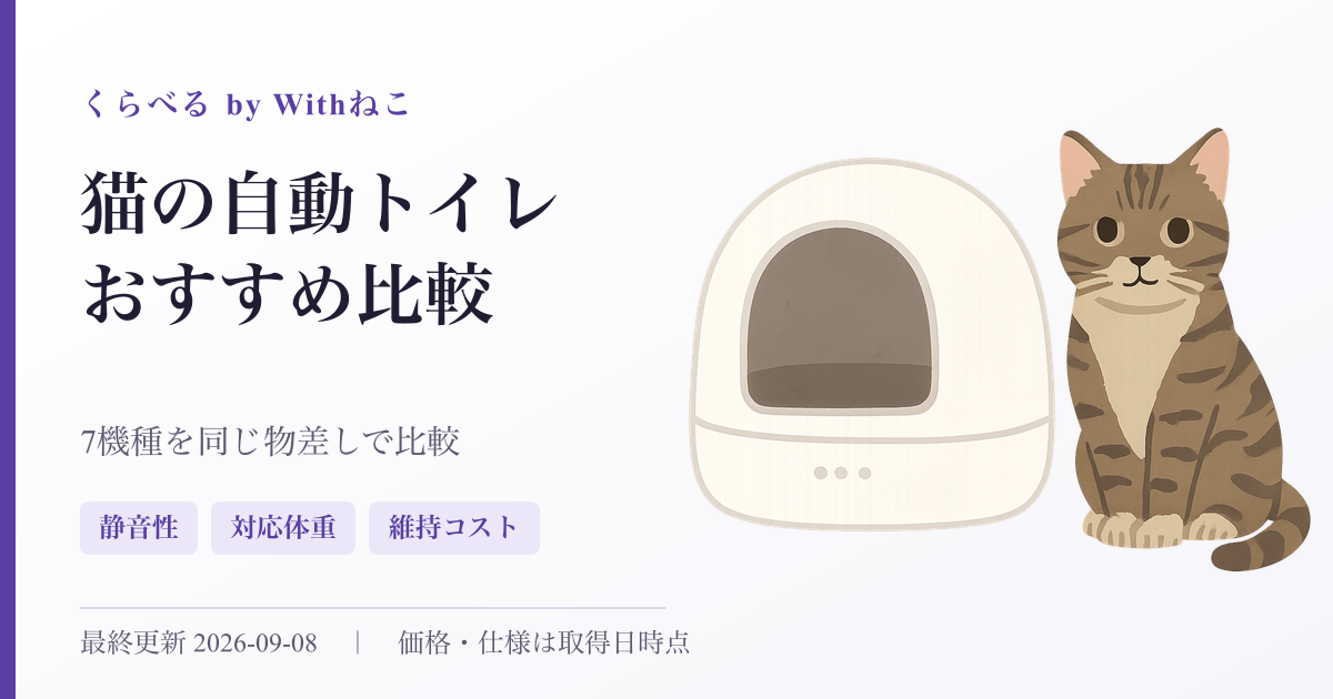 猫の自動トイレ おすすめ比較のアイキャッチ