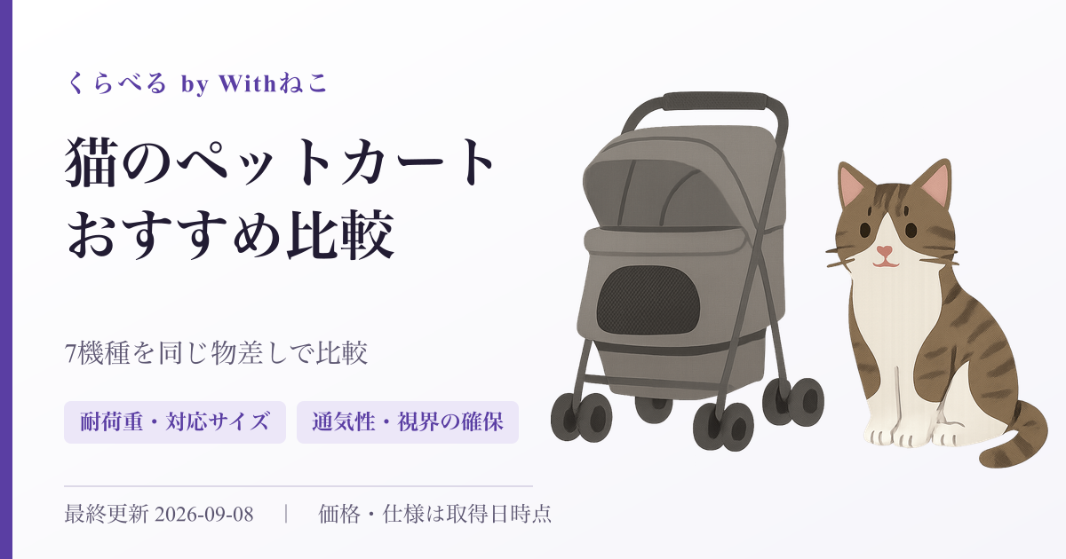 猫と乗れるペットカート おすすめ比較のアイキャッチ
